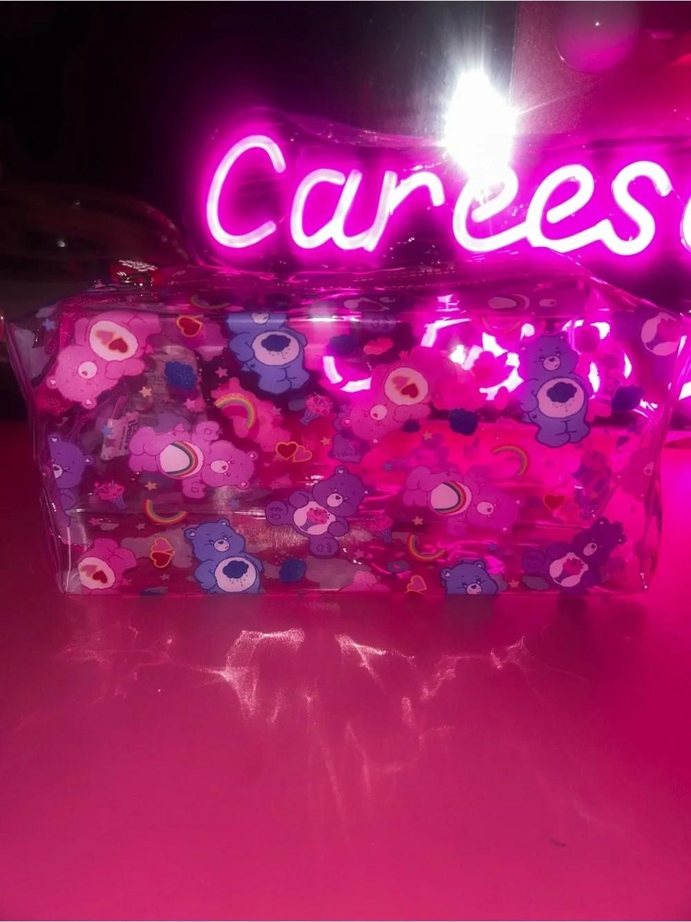 Care Bears Clear Zip around Makeup bag